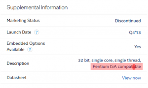 Pentium ISA compatable